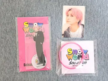 사쿠마 다이스케 아크릴 스탠드 카드 러버밴드 Snow World