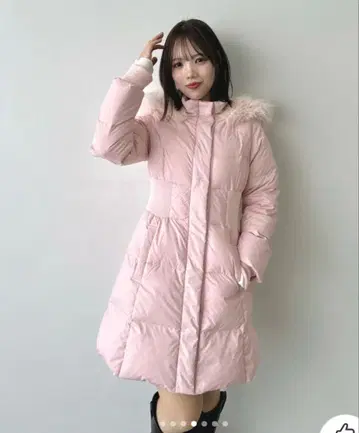 dazzlin 허리 마크 완판 레어 PINK 다운 코트