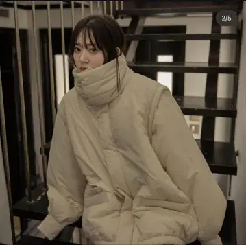 패딩 블루종 미디얼
