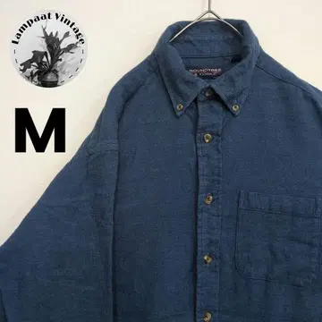 US 구제 의류 플란넬 셔츠 ROUNDTREE&YORKE 블루 M