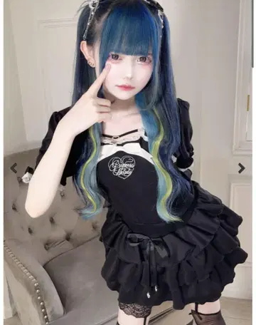 Princess Melody 하트 버클 리본 테이프 TOPS