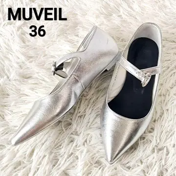 MUVEIL 뮬베일 플랫 펌프스 멜리 제인 실버