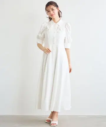LILIAN CALAT 플라워 모티브 셔츠 원피스