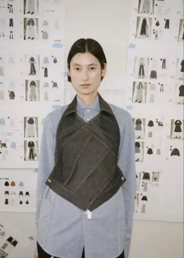 soduk cross over denim vest