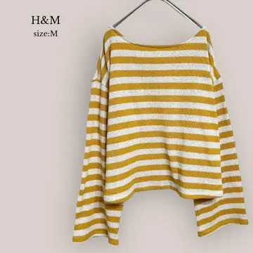 에이치앤엠 H&M 오버 사이즈 니트 루즈핏 보더 봄/가을용 M