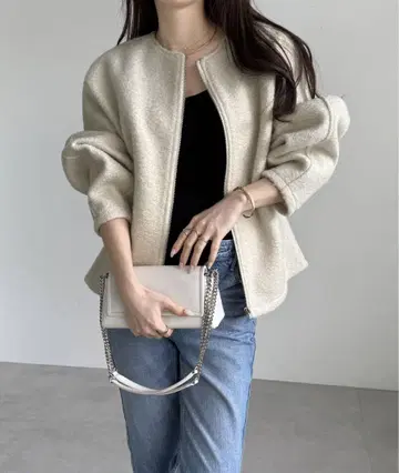 노카라 블루종 자켓