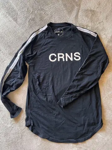 CRONOS 프린트 긴팔 티셔츠 L 블랙