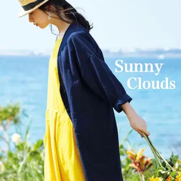새상품급 Sunny clouds 써니클라우드 극박 코트 네이비 겉옷