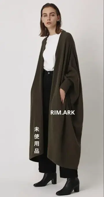 미사용품 RIM.ARK 와이드 볼륨 가디건 카키