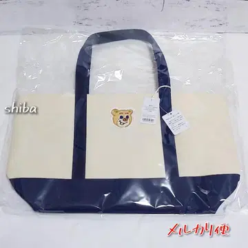 올드 테디 아이보리 네이비 와펜 토트백 대