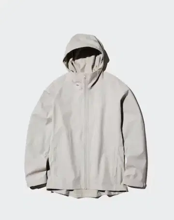 유니클로 UNIQLO 블록테크 후드티 (3D 컷) 베이지 M