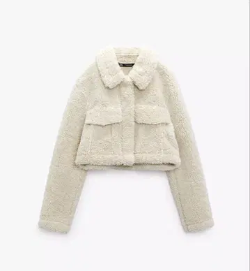 ZARA 크롭 페이크 보아 셔츠 자켓