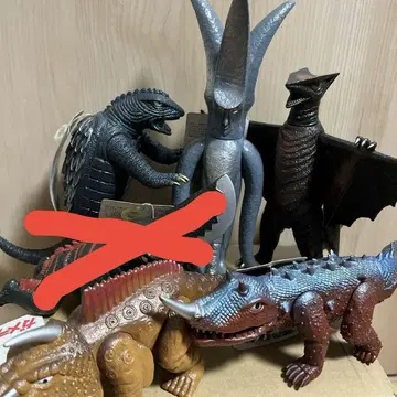 쇼와 가메라 시리즈 택 포함 BANDAI 소프트 비닐 5점