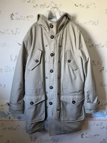 LACOSTE 모즈 코트 베이지 가을/겨울