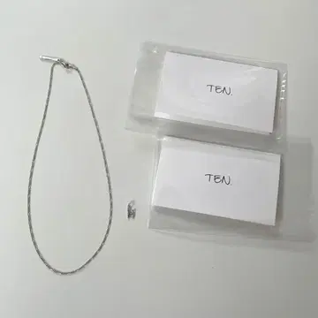 TEN SILVER925 피가로 체인 목걸이 참 H 2세트