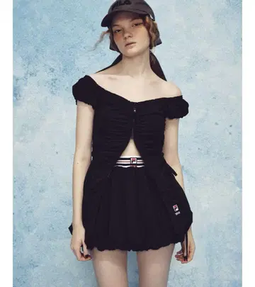 furfur FILA 퍼프 슬리브 상의