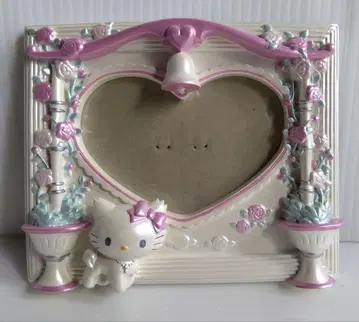 챠미 키티 하트 로즈 아치 사진 프레임 레진제 레어