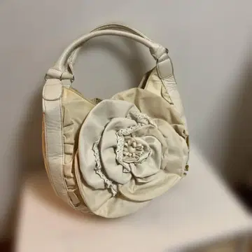 GALLERY VISCONTI 꽃 모티브 화이트 핸드백