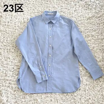 23구 CANCLINI 베이직 셔츠 코튼 겉옷 38 블루