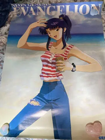 에반게리온 카츠라기 미사토 에비수 맥주 SEGA 포스터