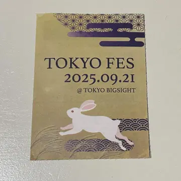 9/21 빨간색 부스 TOKYO FES.2025 서클 티켓 서치케 1매