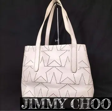JIMMY CHOO 핸드백 화이트 스타 스터드