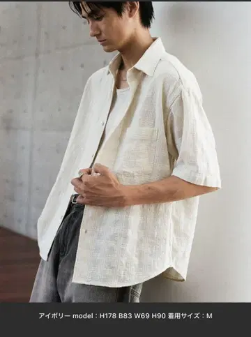WYM LIDNM GAUZE MESH CHECK H/S SHIRT