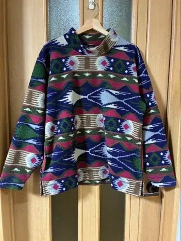 90s EMS 네이티브 무늬 플리스 L 사이즈 usa 제작