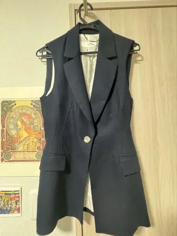 [ 새상품급 ] ZARA 린넨 롱 베스트