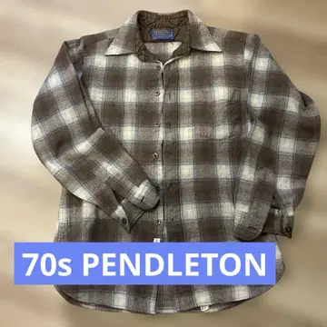 70s USA 펜들턴 옴브레 셔츠 M