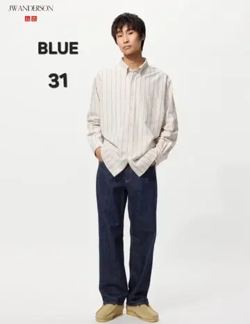 UNIQLO JW ANDERSON 스트레이트 청바지 31 68 BLUE