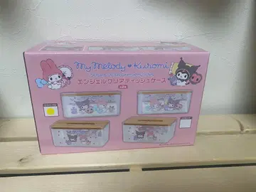 산리오 마이멜로디 쿠로미 엔젤 클리어 티슈 케이스 로고 퍼플