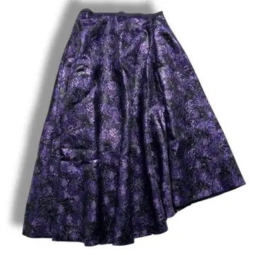 새상품급 DRAWER 드로어 자카드 스커트 플레어 36 플라워