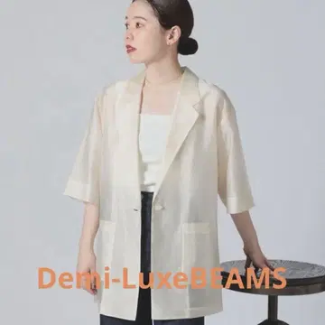택 포함 새상품 데미룩스 빔즈 시어 오버 테일러드 자켓