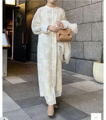 자수 롱 원피스