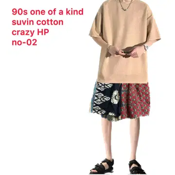 90s KING OF COTTON SUVIN 4 페이스 crazy 패턴