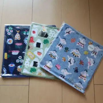 페이러 타월 손수건 3개 세트 핫케요이 오스시 오무스비코로리