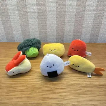 [볼 체인 없음] 닛코리노 도시락 봉제 인형 6세트