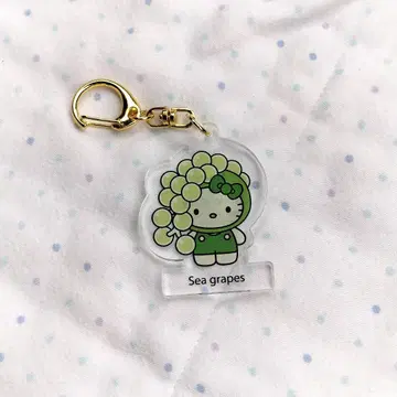 오사카 간사이 만박 일본관 조류 키티 아크릴 키링 Sea grapes
