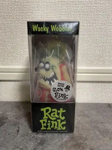 Rat Fink 소프트 비닐 축광 라트 핀크 피규어