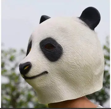 팬더 러버 마스크 모자 미사용