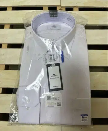 버튼다운 와이셔츠 긴팔 논아이론 맥스 M 39 82 옅은 퍼플