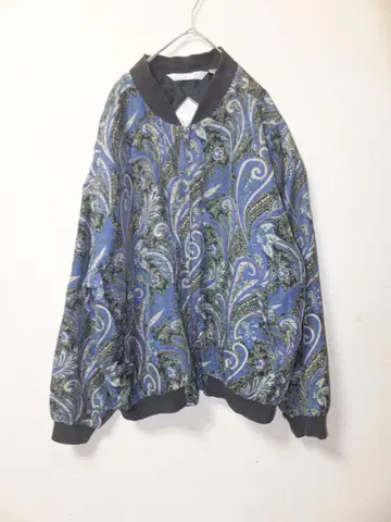 ROYALTY SILK 페이즐리 실크 블루종 L