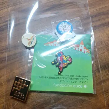 오사카 간사이 만박 컬럼비아 한국 네팔 핀 배지 미야쿠미야쿠