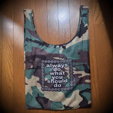 always do what you should do 카모 패턴 에코백