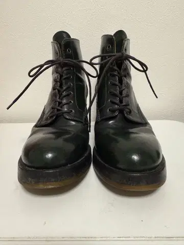 오피치네 크리에이티브 다크 그린 가죽 레이스업