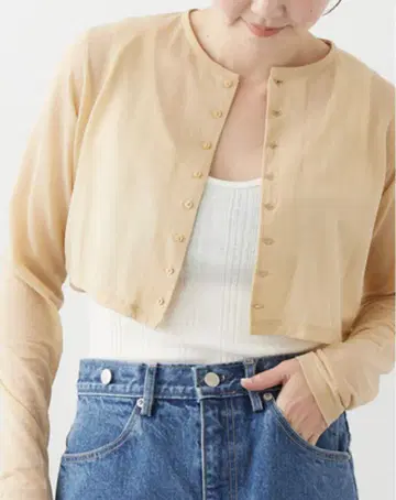 Plage JANE SMITH SHEER SHORT 가디건 베이지