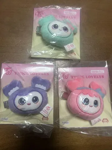 MISAMO 봉제 인형 헤어핀 3종 세트