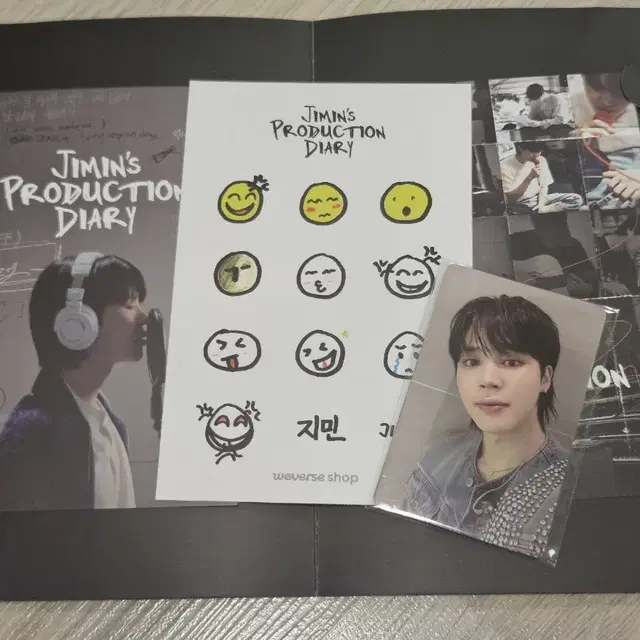방탄 지민 다큐  프로덕션 다이어리  포카set