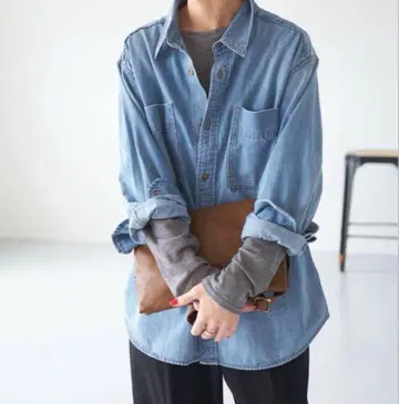 Spick & Span 라이트온스 데님 셔츠